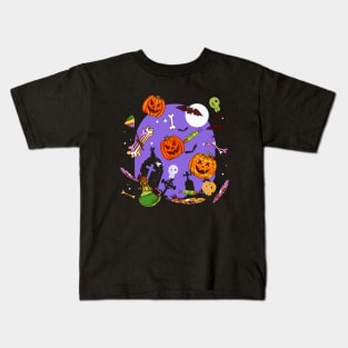 Eerie Purple Cute Pattern Kids T-Shirt